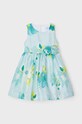 Παιδικό λινό φόρεμα Mayoral στρογγυλό τιρκουάζ 3911.6A.Mini.PPYH