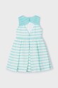 Φόρεμα με μείγμα από λινό για παιδιά Mayoral 3915.6B.Mini.PPYH τιρκουάζ SS24