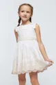 μπεζ Παιδικό βαμβακερό φόρεμα Mayoral Για κορίτσια