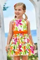 šarena Dječja pamučna haljina Mayoral Za djevojčice