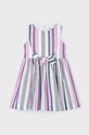 Dětské šaty s příměsí lnu Mayoral 3925.6D.Mini.PPYH fialová SS24