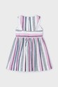 DÍVKA Dětské šaty s příměsí lnu Mayoral 3925.6D.Mini.PPYH fialová