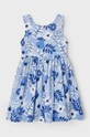 Mayoral sukienka bawełniana dziecięca wzorzyste niebieski 3926.6E.Mini.PPYH