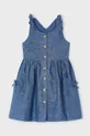 Παιδικό λινό φόρεμα Mayoral μπλε