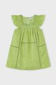 Mayoral sukienka bawełniana dziecięca 3930.6F.Mini.PPYH zielony SS24
