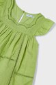 Mayoral rochie din bumbac pentru copii verde 3930.6F.Mini.PPYH