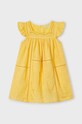 Mayoral rochie din bumbac pentru copii mini galben 3930.6F.Mini.PPYH