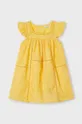 жовтий Дитяча бавовняна сукня Mayoral Для дівчаток