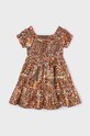 Djevojčice Dječja pamučna haljina Mayoral 3937.6G.Mini.PPYH smeđa