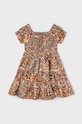 Djevojčice Dječja pamučna haljina Mayoral 3937.6G.Mini.PPYH smeđa