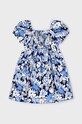 Fete Mayoral rochie din bumbac pentru copii 3941.6H.Mini.PPYH bleumarin
