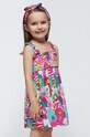 Mayoral sukienka bawełniana dziecięca wzorzyste różowy 3947.6L.Mini.PPYH