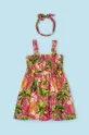 Mayoral sukienka bawełniana dziecięca fioletowy