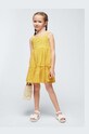 Mayoral sukienka dziecięca z elastanem żółty 3950.6D.Mini.PPYH