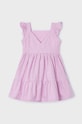 Παιδικό βαμβακερό φόρεμα Mayoral 3956.6D.Mini.PPYH μωβ SS24