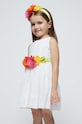 Παιδικό φόρεμα Mayoral στρογγυλό λευκό 3959.6B.Mini.PPYH