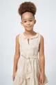 бежевий Дитяча сукня з домішкою льону Mayoral Для дівчаток