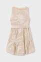 Κοριτσίστικα Φόρεμα με μείγμα από λινό για παιδιά Mayoral 6955.8C.Junior.PPYH μπεζ