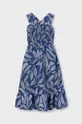 Dievčenské bavlnené šaty Mayoral modrá