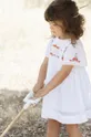 bijela Pamučna haljina za bebe Tartine et Chocolat Za djevojčice