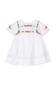 Pamučna haljina za bebe Tartine et Chocolat TY30051.80.94 bijela SS24