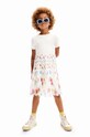 Desigual rochie fete mini alb 24SGVK07