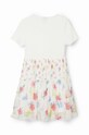 Fete Desigual rochie fete 24SGVK07 alb