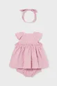 Детское хлопковое платье Mayoral Newborn розовый
