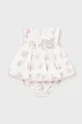 ροζ Βρεφικό βαμβακερό φόρεμα Mayoral Newborn Για κορίτσια