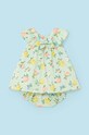 Βρεφικό βαμβακερό φόρεμα Mayoral Newborn 1834.2S.Newborn.PPYH πράσινο SS24