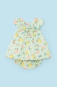 Βρεφικό βαμβακερό φόρεμα Mayoral Newborn 1834.2S.Newborn.PPYH πράσινο SS24