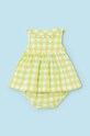 Дитяча бавовняна сукня Mayoral Newborn 1835.2S.Newborn.PPYH жовтий SS24