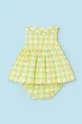 Детское хлопковое платье Mayoral Newborn жёлтый