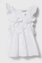 bela Otroška bombažna obleka Pinko Up Dekliški