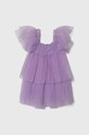 Pinko Up vestito bambina S4PIJGDR047 violetto SS24
