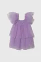 Otroška obleka Pinko Up vijolična