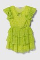 Дитяча сукня Pinko Up короткий зелений S4PIJGDR089