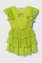zelena Otroška obleka Pinko Up Dekliški