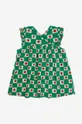 Дитяча бавовняна сукня Bobo Choses зелений