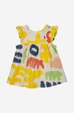 Bobo Choses rochie din bumbac pentru bebeluși mini galben 124AB105
