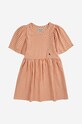 Bobo Choses vestito di cotone bambina 124AC128 arancione SS24