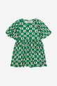 Дитяча бавовняна сукня Bobo Choses 124AC127 зелений SS24