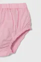 roza Otroška bombažna obleka Guess