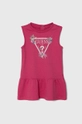 Guess vestito in cotone neonata rosa