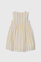 Детское платье с примесью льна Guess K4GK03.WG600.PPYH жёлтый SS24