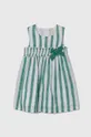 zöld Guess gyerek ruha vászonkeverékből Lány