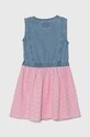 Дитяча бавовняна сукня Guess K4GK19.D5BQ0.PPYH рожевий SS24