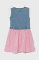 Otroška bombažna obleka Guess roza
