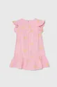 Παιδικό βαμβακερό φόρεμα Guess ροζ