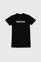 Vans rochie din bumbac pentru copii CHALKBOARD RELAXED TEE DRESS mini negru VN000AEJBLK
